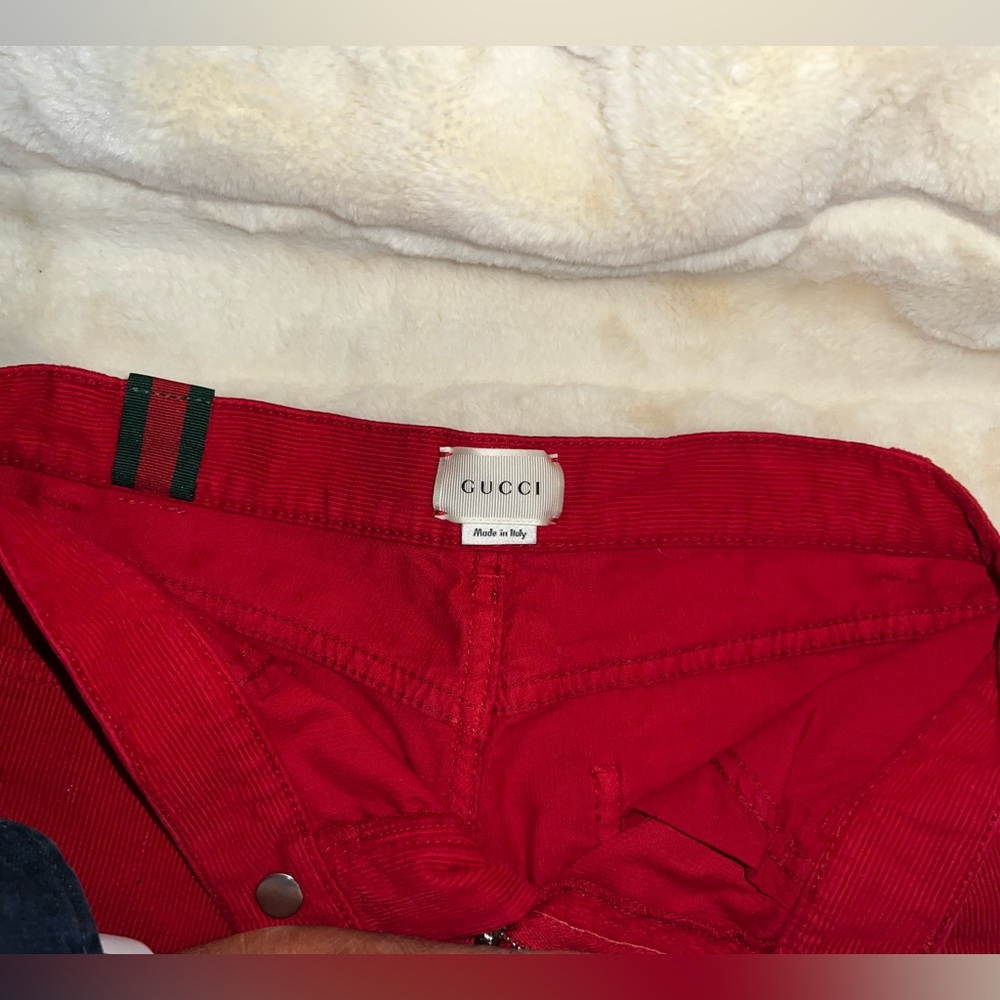 Brand New Boys GUCCI red corduroy pant’s worn once..